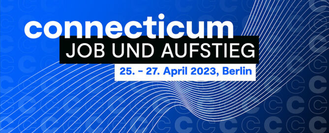 Messebanner der connectium in Berlin