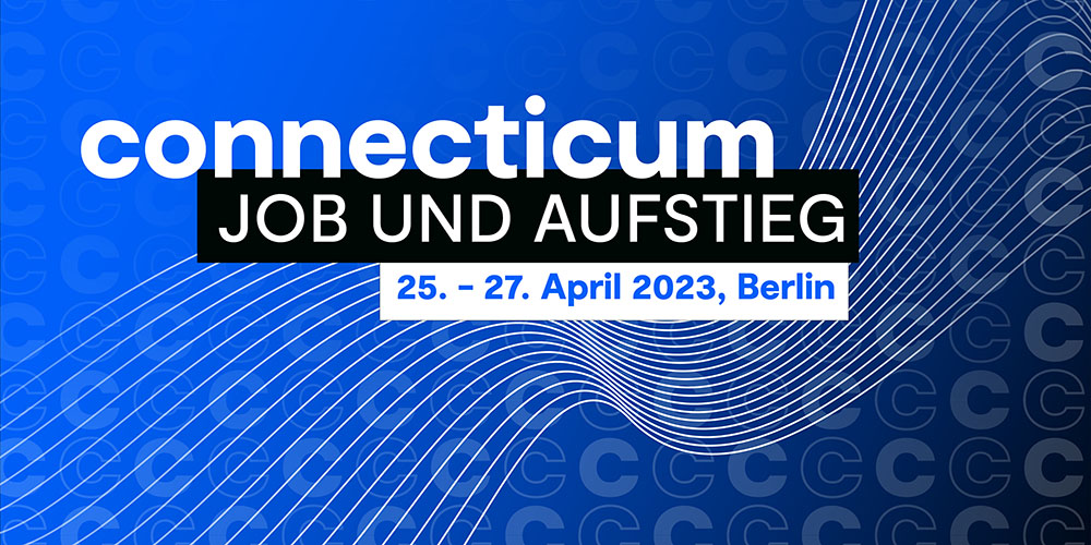 Messebanner der connectium in Berlin