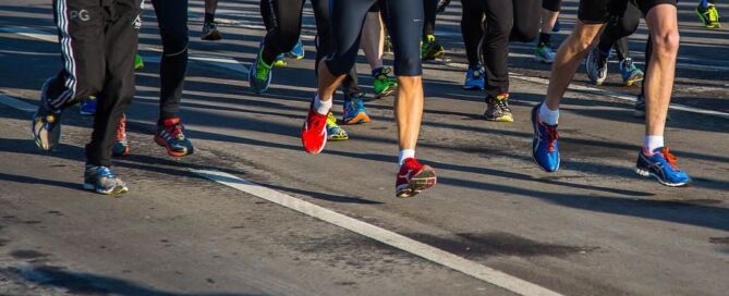 Momentaufnahme des Staffellaufes in Berlin
