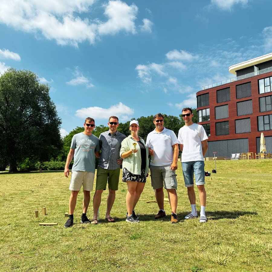 Gruppenfoto Sieger des Kubb Turniers