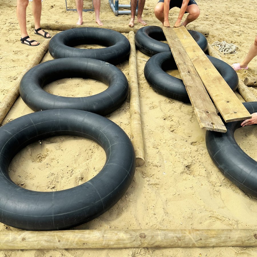 Brückenbau Challenge auf dem Allersee