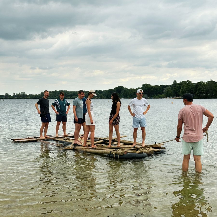 Brückenbau Challenge auf dem Allersee